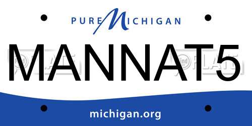 MANNAT5 Michigan License Plate