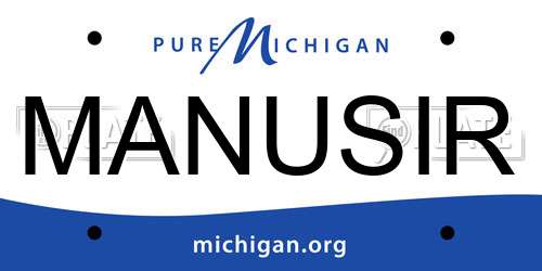 MANUSIR Michigan License Plate