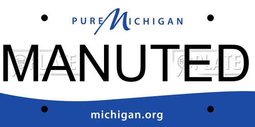 MANUTED Michigan License Plate