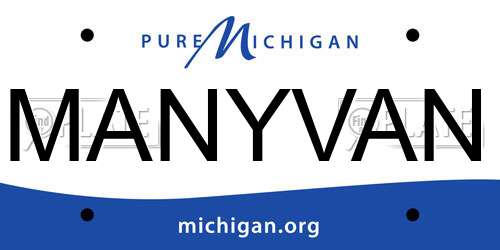 MANYVAN Michigan License Plate