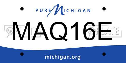 MAQ16E Michigan License Plate