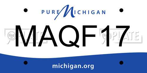 MAQF17 Michigan License Plate