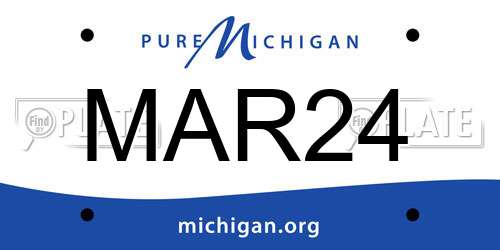 MAR24 Michigan License Plate