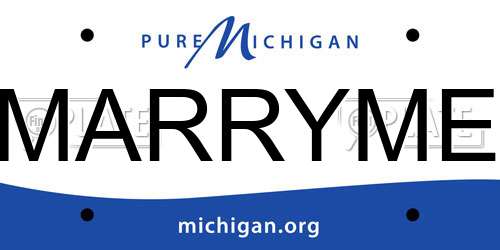 MARRYME Michigan License Plate