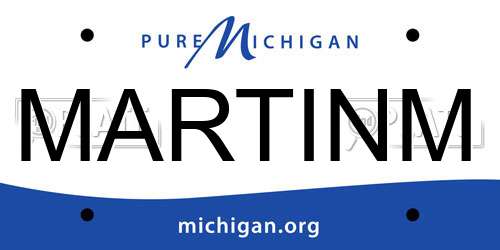 MARTINM Michigan License Plate