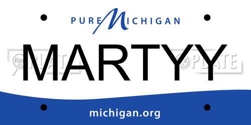 MARTYY Michigan License Plate