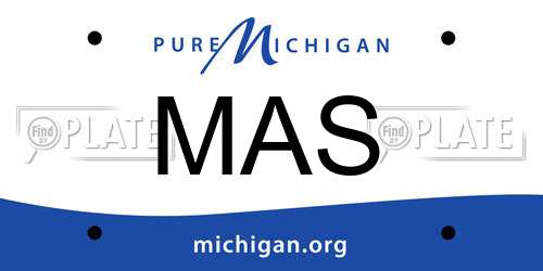 MAS Michigan License Plate