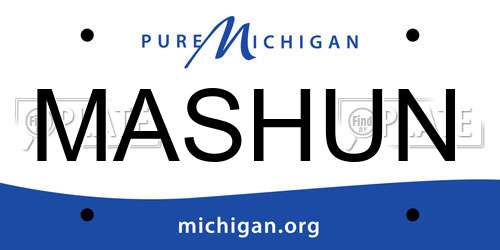 MASHUN Michigan License Plate