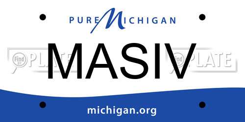 MASIV Michigan License Plate