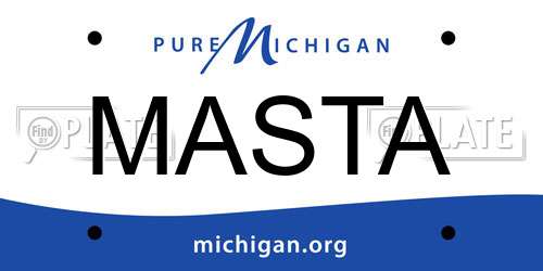 MASTA Michigan License Plate