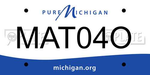 MAT04O Michigan License Plate