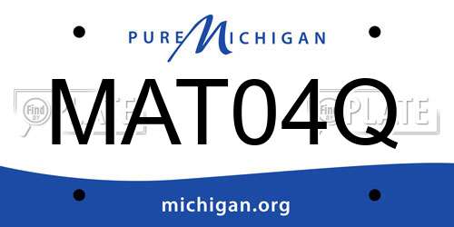 MAT04Q Michigan License Plate