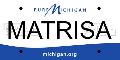 MATRISA Michigan License Plate