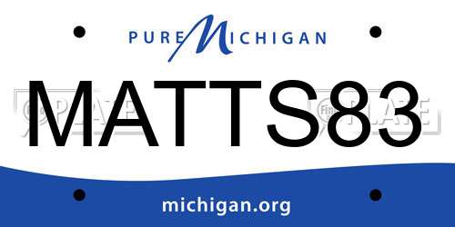 MATTS83 Michigan License Plate
