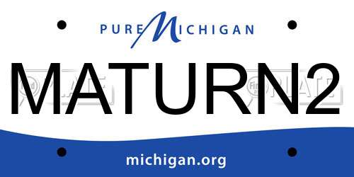 MATURN2 Michigan License Plate