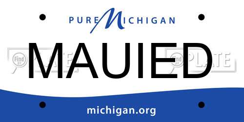 MAUIED Michigan License Plate
