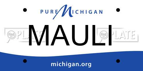 MAULI Michigan License Plate