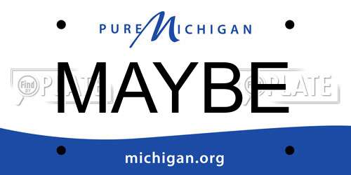 MAYBE Michigan License Plate