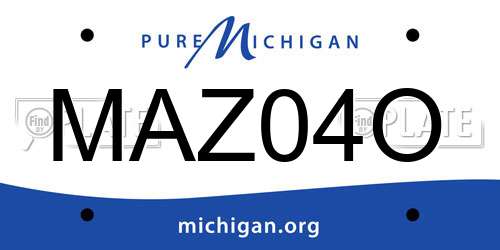 MAZ04O Michigan License Plate