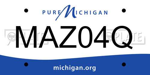 MAZ04Q Michigan License Plate