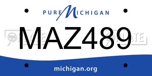 MAZ489 Michigan License Plate