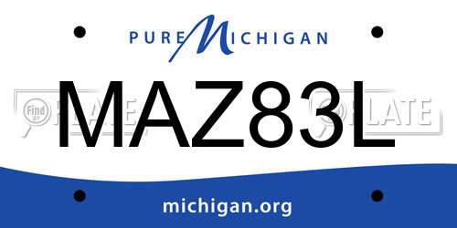 MAZ83L Michigan License Plate