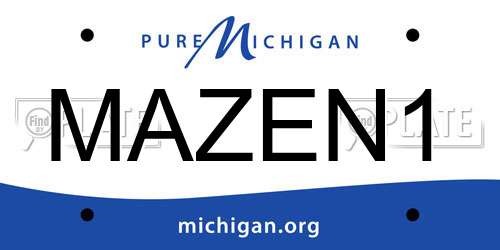 MAZEN1 Michigan License Plate