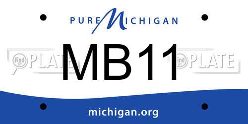 MB11 Michigan License Plate