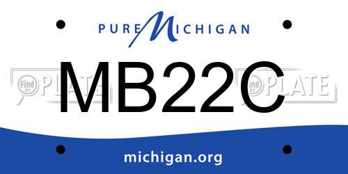 MB22C Michigan License Plate