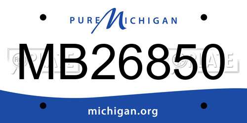 MB26850 Michigan License Plate