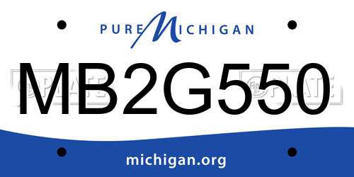 MB2G550 Michigan License Plate