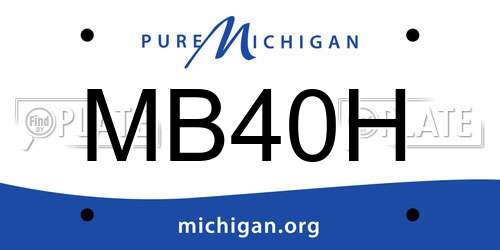 MB40H Michigan License Plate