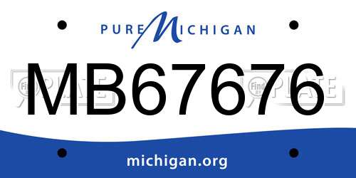 MB67676 Michigan License Plate