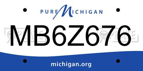 MB6Z676 Michigan License Plate