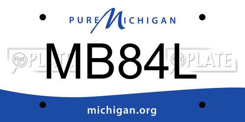 MB84L Michigan License Plate