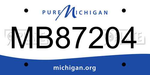 MB87204 Michigan License Plate