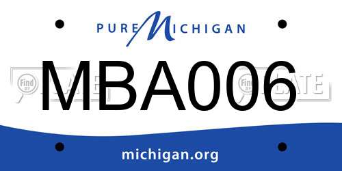 MBA006 Michigan License Plate