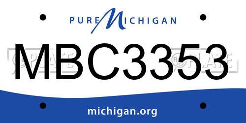 MBC3353 Michigan License Plate