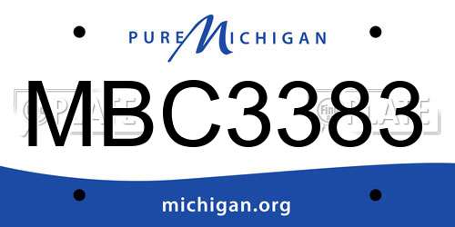 MBC3383 Michigan License Plate