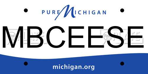 MBCEESE Michigan License Plate