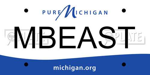 MBEAST Michigan License Plate