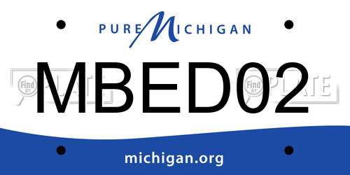 MBED02 Michigan License Plate