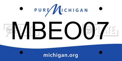 MBEO07 Michigan License Plate