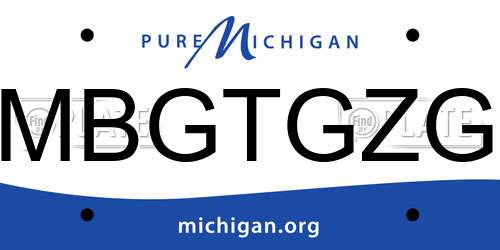 MBGTGZG Michigan License Plate