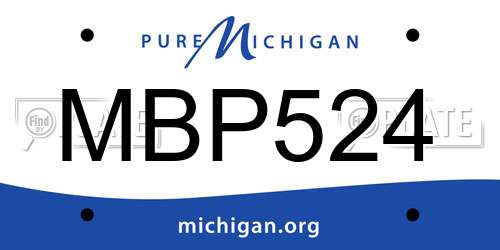 MBP524 Michigan License Plate
