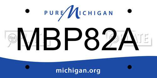 MBP82A Michigan License Plate