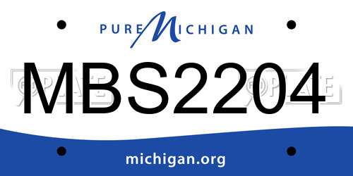 MBS2204 Michigan License Plate