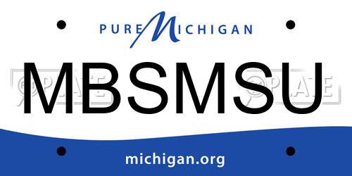 MBSMSU Michigan License Plate
