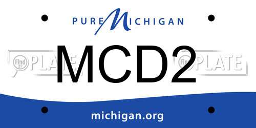 MCD2 Michigan License Plate
