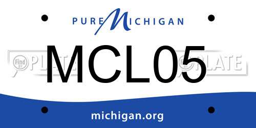 MCL05 Michigan License Plate